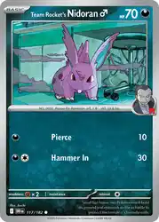 Team Rocket's Nidoran♂ 117/182<br/>buchi