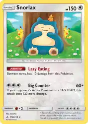 Snorlax 158/214<br/>kanahei